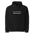 Black Melting Moon eco raglan hoodie, front view